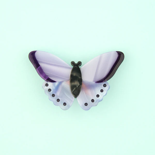 Barrette – Papillon mauve